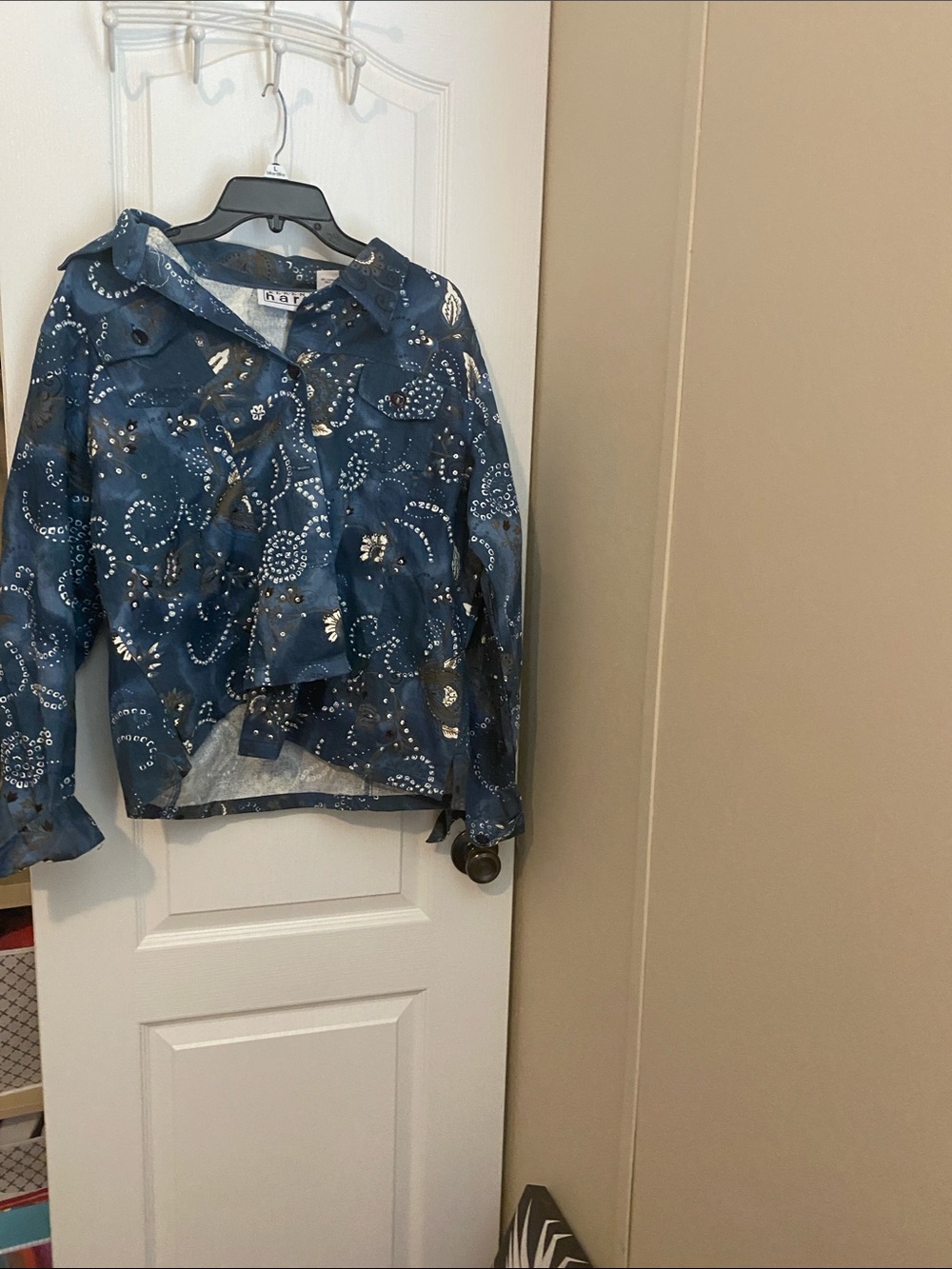 KEREN hart Blue Embellished jacket